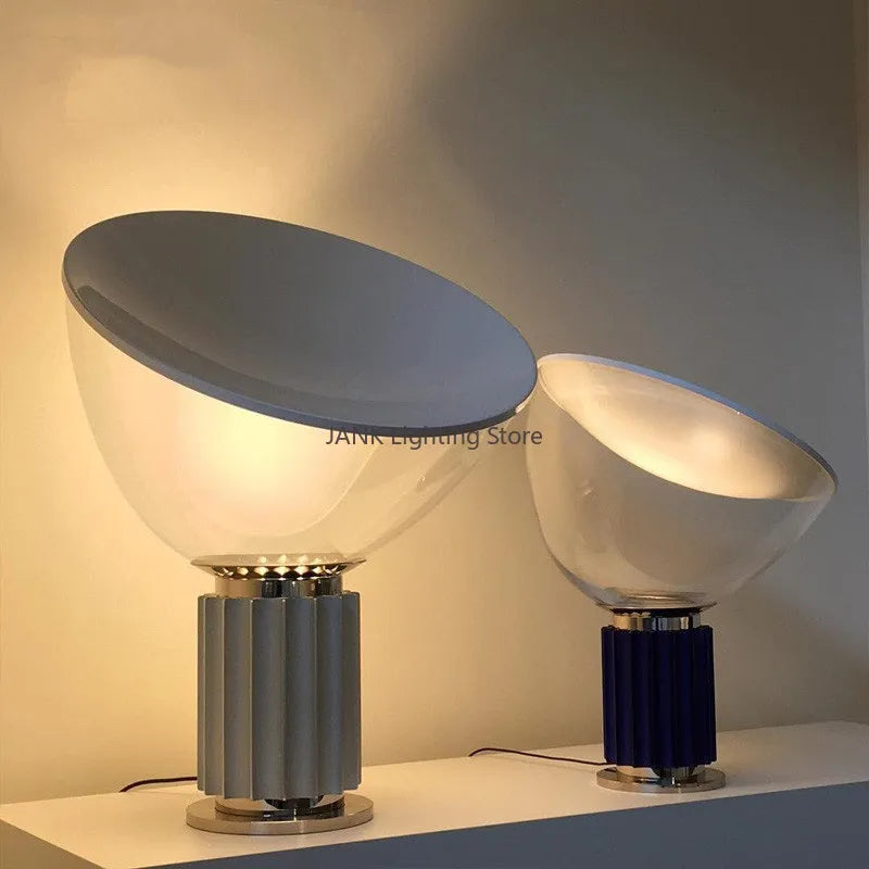 Italy floss Radar table lamp Aluminum Glass Shade LED Desk Light For bedroom bedside Study living room High-end decors lighting