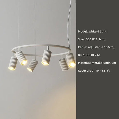 Nordic Macaron Painted Metal Spotlight Chandelier Living Room Led GU10 Pendant Chandelier Lighting Indoor Deco Lighting Lampara