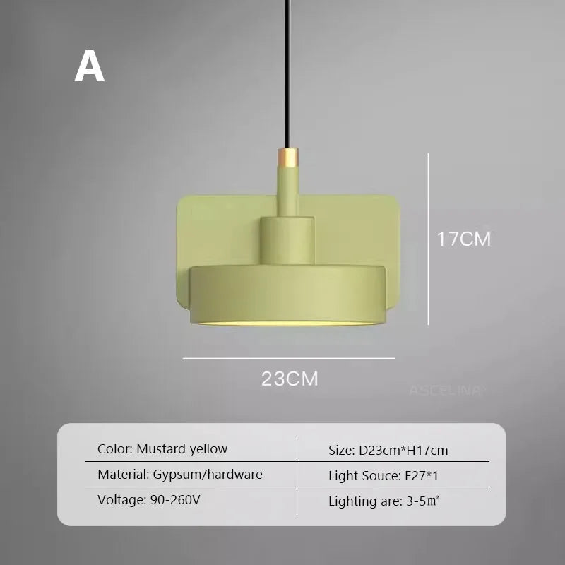 Retro Wabi-sabi Cement Gypsum Pendant Lights LED E27 Modern Light Fixtures Bedroom Kitchen Dining Room Bar Cafe's Restaurant