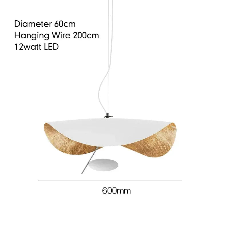 Nordic Modern Metal Gold White Black LED Lotus Leaf Pendant Light Bedroom Living Room Dining Room Interior Decoration Fixtures