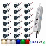 1W Mini Spotlight IP65 15mm Recessed Spot Leds Lights 12V Ceiling Downlight Stair Cabinet Spots Lamp with Transformer 110V-220V