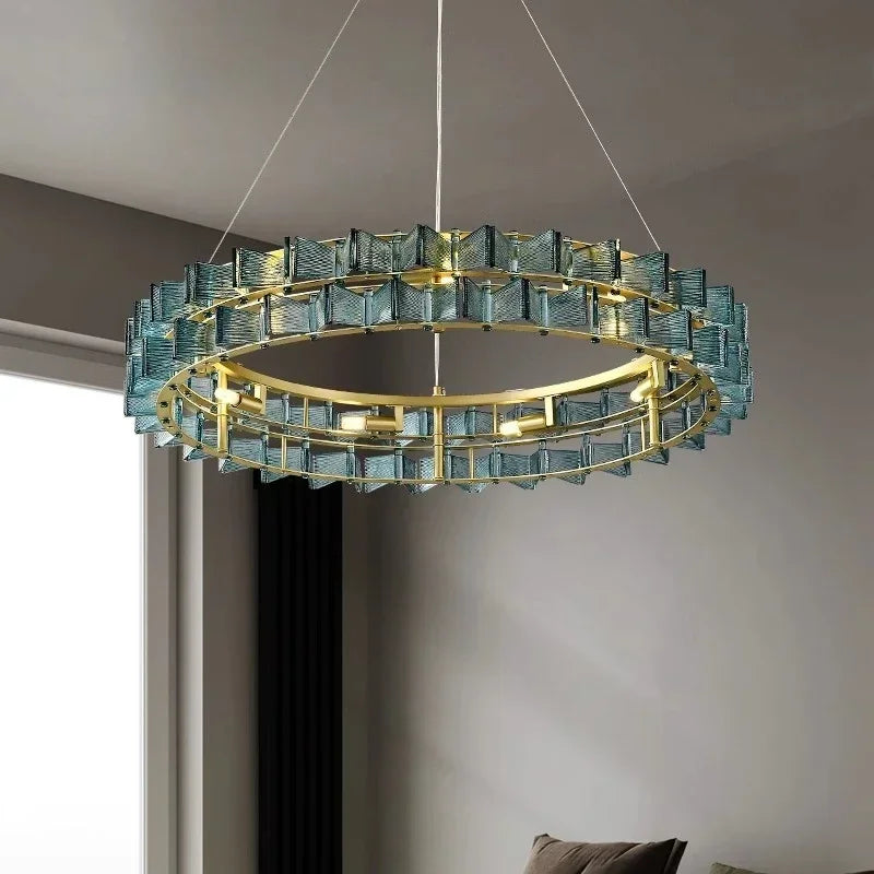 Modern Glass Design Creative Chandelier - Luxury Suspension Light for Living Room