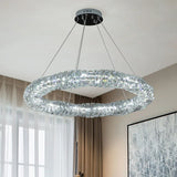 Modern Luxury K9 Crystal Led Dimmable Pendant Lights Living Dining  Room Ring Hanging Lamp Lustre Led Suspend Lamp Decor Fixture
