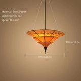 Buddhist Mood Teahouse Chandelier Southeast Asian Hanging Lamp Wabi Sabi Pendant Light for Home Staircase Decor Room Lustre