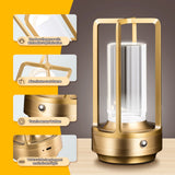 Cordless LED Table Lamp (Rechargeable Battery) - Creative Atmosphere Desk Light for Outdoor Camping, Restaurant, Bar & Bedroom Bedside Decor