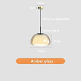 Creative Jelly Pendant Light Nordic Design Restaurant Kitchen Light  Transparent and Milk White Double Layer Glass Chandelier