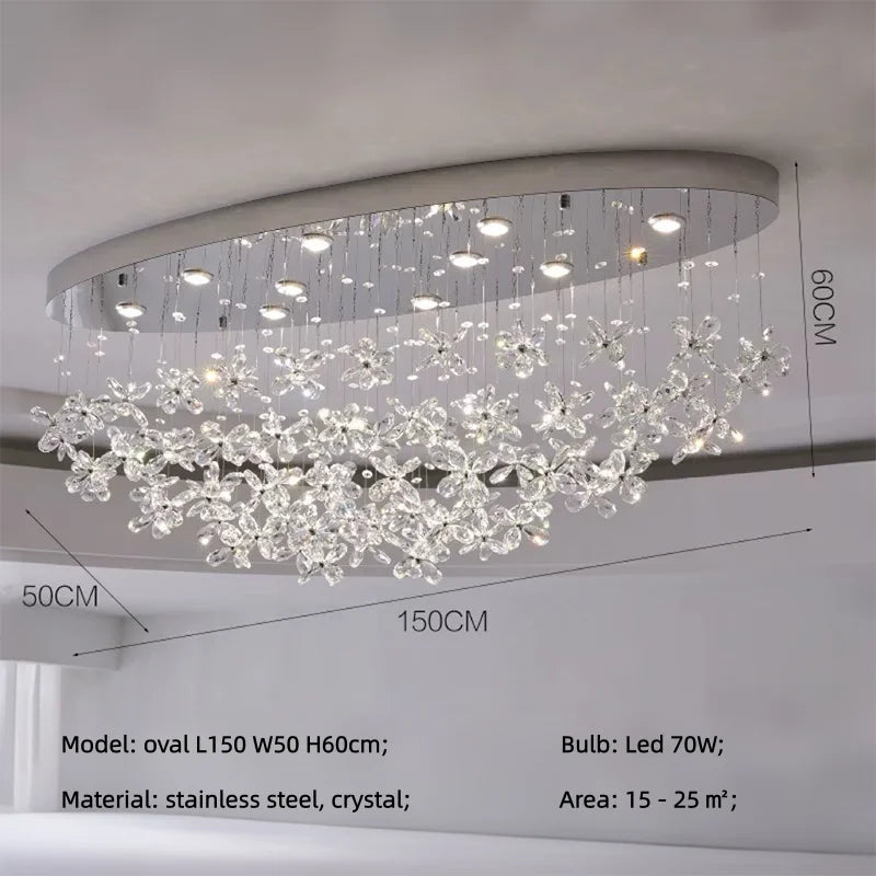 French Dining Room Crystal Led Pendant Lights Modern Luxury Bar Hanging Lamp Home Decor Led Suspend Light Led Luminarias