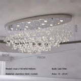 French Dining Room Crystal Led Pendant Lights Modern Luxury Bar Hanging Lamp Home Decor Led Suspend Light Led Luminarias