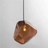 Simple Stone Glass Pendant Light Colorful Indoor G4 LED Lamp The Restaurant Dining Room Bar Cafe Shop Lighting Fixture AC110-265