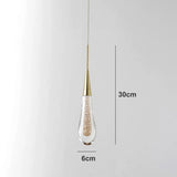 Post-Modern Crystal Glass Led Pendant Lights Hanglamp Tear Drop Light Restaurant Bar Indoor Hanging Lamp Staircase Chandelier