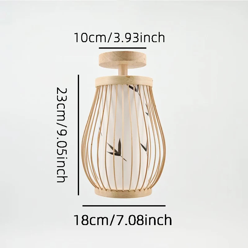 Handcrafted Bamboo Weaving Pendant Light - Chinese Retro Style Hanging Lamp
