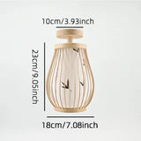Handcrafted Bamboo Weaving Pendant Light - Chinese Retro Style Hanging Lamp