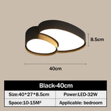 Modren LED Ceiling Lamps Living Dining Room Study Bedroom Nordic Minimalist Acrylic Black White Home Decor Lustre Lights Fixture