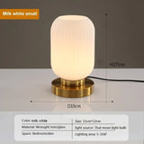 Retro Glass Table Lamp Pumpkin Ball Desk Light For Restaurant Study Living Room Bedside Hotel Villa Home Decors Luster's Lamp