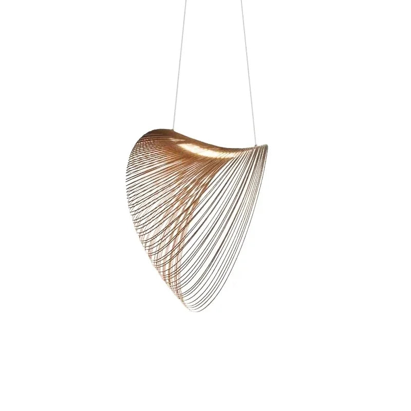 Wood Pendant Lamp Staircase Kitchen Restaurant Shop Homestay Hanging Light Home Deco Art Luminaires 2025 Modern Led Chandelier