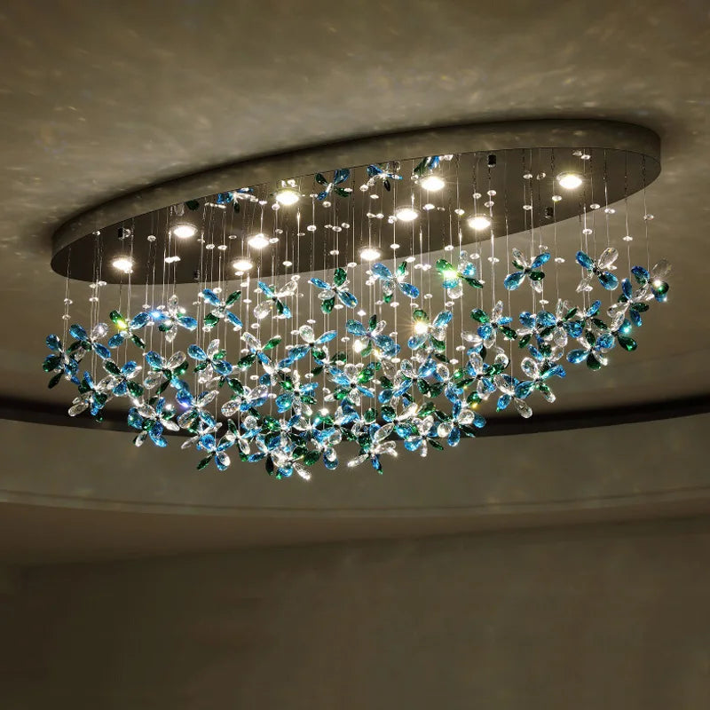 Luxury Crystal Chandelier Lights Ceiling Pendant Lamp Hanging Indoor Home Lamps Ceilings Dining Room Chandeliers for Living Room