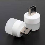 USB Night Light Simple Mini LED Night Light USB Plug Light Mobile Power Charging Eye Protection Reading Small Round Night Light