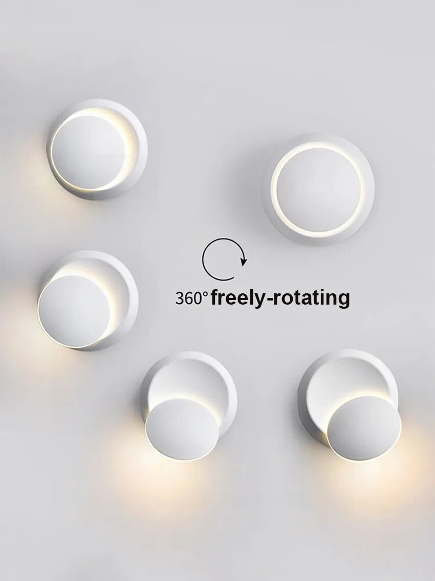 LED Wall Lamp 360 Degree Wall Lamp Bedside Living ROOM Aside Stairs Light Fixture Adjustable Wall Sconce Rotation Wall Lamp BL20