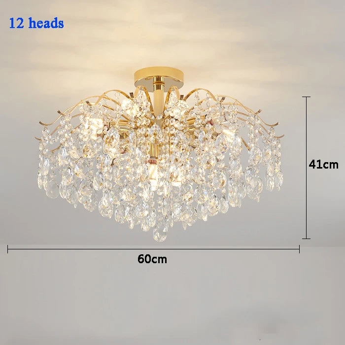 Modern Luxury Crystal Ceiling Chandelier For Living Room Dining Room Bedroom Ceiling Lamp LED Lights Home Appliance AC85-260V