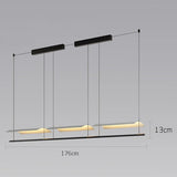 Modern WabiSabi Pendant Light Minimalist Long Strip Hanging Lamp Eave Acrylic Chandelier For Dining Living Room Office Kitchen