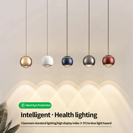 Bedside chandelier modern simple, and luxurious bedroom small chandelier restaurant bar and counter adjustable ceiling light