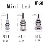 Mini LED 12V 0.5W  Deck Light Recessed Outdoor Led Spot Waterproof IP68 Step Light  Garden Path Star Decor Underground Spotlight