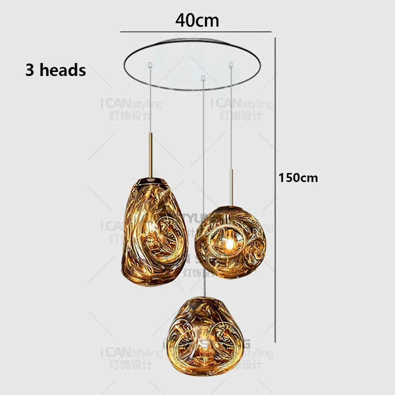 Modern home decor led lights pendant light lamps forstaircase Chandeliers for living room hanging light indoor lighting