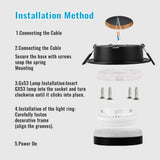 Indoor GX53 LED Spotlight Downlight - 220V Flush Mount Ceiling Lamp