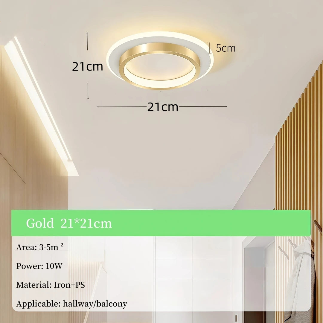 Modern Nordic LED Ceiling Light - Luxury Metal Lamp for Living Room