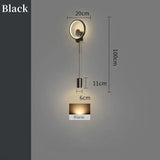 Modern Led Indoor Wall Lamp Bedroom Bedside Decoration Living Room Stair Wall Light Sconce Golden Luminaire светильник настенный
