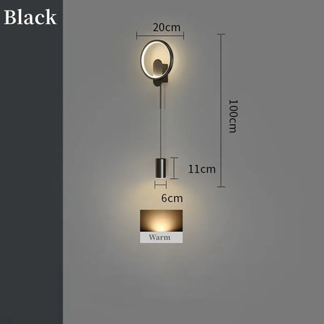 Modern Led Indoor Wall Lamp Bedroom Bedside Decoration Living Room Stair Wall Light Sconce Golden Luminaire светильник настенный