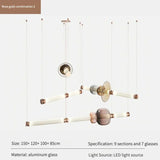 Scott Luna Chandelier Postmodern italian design lamps replica led light glass long tube lamp Bedroom Living Room bedside lamp
