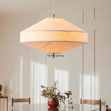 Wabi Sabi Fabric Pendant Light Japanese White Cloth Chandelier Nordic Restaurant Dining Room Home Decor Lantern Hanging Light