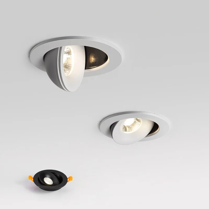 Led Downlight Recessed Ceiling Lamp 5W7W9W12W15W18W Dimmable white black Spot Light 360° Adjustable indoor lighting