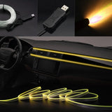 Invisible RGB Car Interior Ambient Light Strip - USB Fiber Optic APP Control Lamp