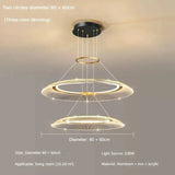 Modern LED Screw Living Room Chandelier Luxury Ring Villa Pendant Lamp Atmosphere Kitchen Island Art Decoration Lighting Fixture
