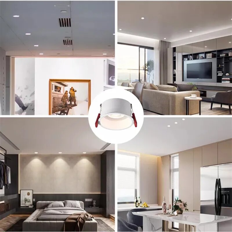 2022 New Style Beam Angle 60 Degree Recessed LED Downlight 24W20W/18W15W/12W9W7W Dimmable Deep Glare LED Ceiling Lamp Spot Light