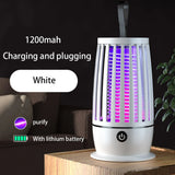 USB Rechargeable Electric Mosquito Swatter Two-in-one Light-controlled Electric Mosquito Swatter Shelters Tent Camping Tools