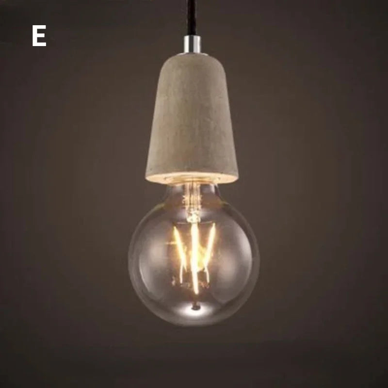 American Vintage Single Head E27 Chandelier Creative Personality Restaurant Bar Aisle Stairs Bedroom Bed Cement Chandelier