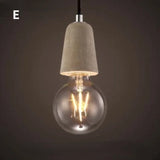 American Vintage Single Head E27 Chandelier Creative Personality Restaurant Bar Aisle Stairs Bedroom Bed Cement Chandelier