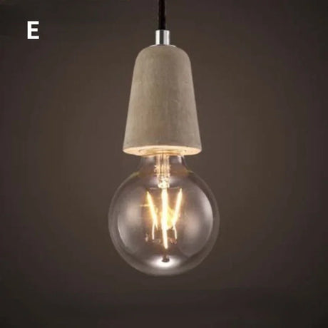 American Vintage Single Head E27 Chandelier Creative Personality Restaurant Bar Aisle Stairs Bedroom Bed Cement Chandelier