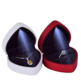 Creative Heart-Shaped LED Light Jewelry Box - High-End Proposal & Ring Display Case