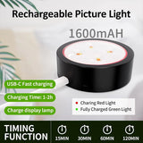 2-Pack Wireless Rechargeable Picture Lights - Magnetic LED Art & Painting Lamp (3 Colors)