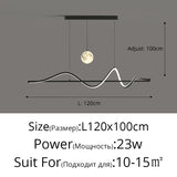 Modern Led Pendant Lights Chandelier For Dining Table Living Room Kitchen Bar Counter Creative Moon Hanging Lamp Home Decor Lamp