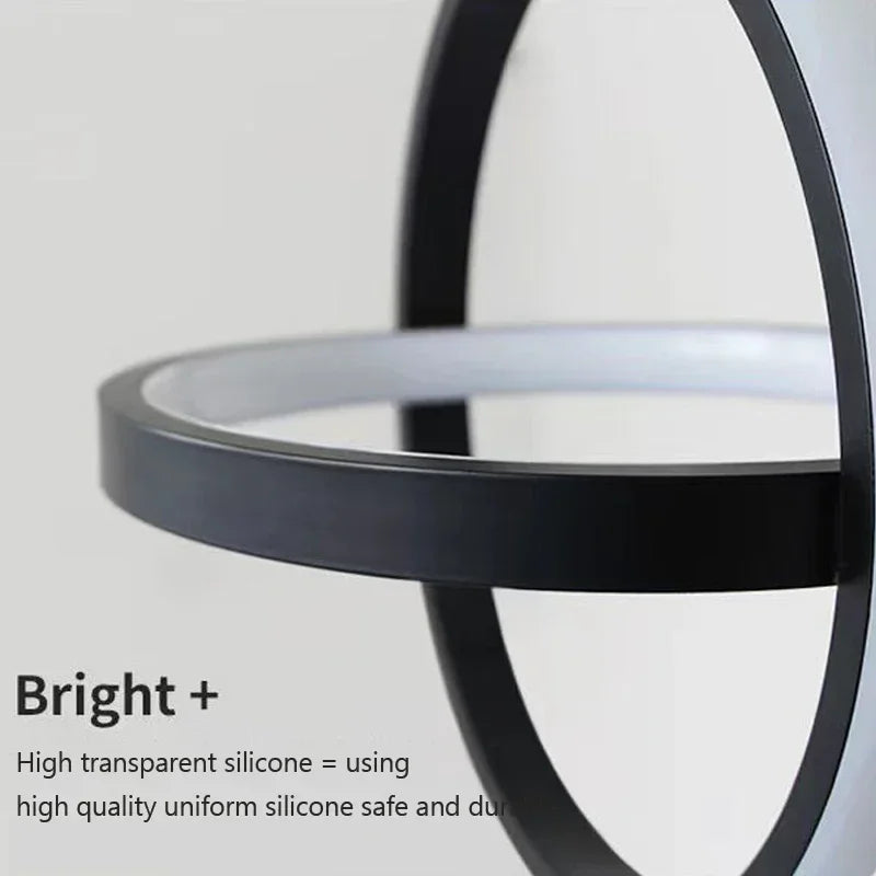 Modern Led Pendant Lights Black Chandelier For Dining Room Bedroom Bedside Pendant Lamp Home Dining Table Room Decor Hanging Lamp