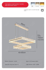 Nordic Geometric Glass LED Chandelier - Modern Pendant Lamp for Living Room