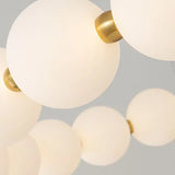 Nordic Modern Minimalist Luxury LED Chandelier Cream Pearl Circle Pendant Light Home Room Decoration for Living Dinning Bar Lamp