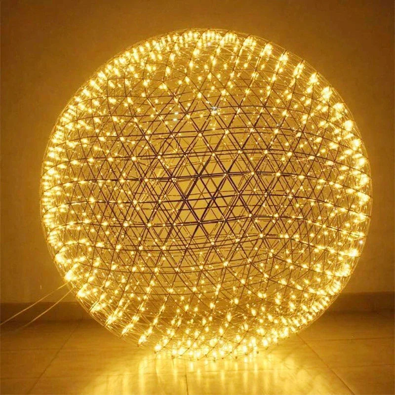 Modern Restaurant Chandelier Creative Personality Dandelion Art Spherical Nordic Fireworks Living Room Spark Ball Chandelier LED