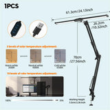 Double Head Led Clip Desk Lamp book decors lamp Dimmable Computer Led Monitor Light Table Lamp Office Home Reading Lighting