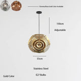 Minimalism Chandeliers Design Modern LED Luster Indoor Round Lighting Fixtures Art Caterpillar Gallery for Dinning Table